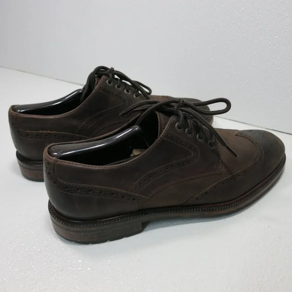 J&M Mens Nubuck Leather Casual Oxford Comfortable Footwear Shoes Men's Size 9 M